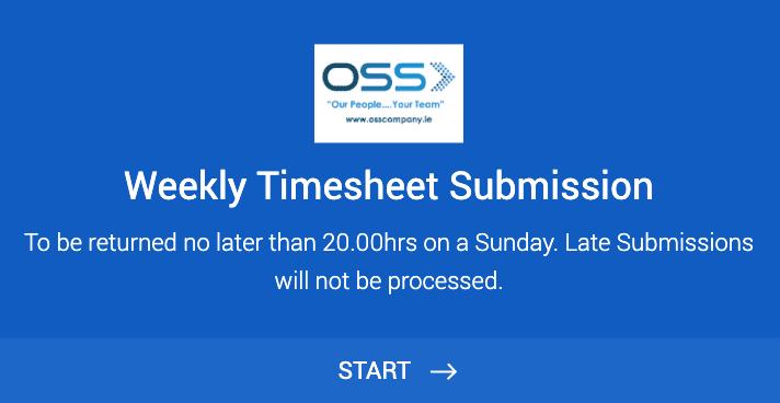 Weekly Timesheet Submission