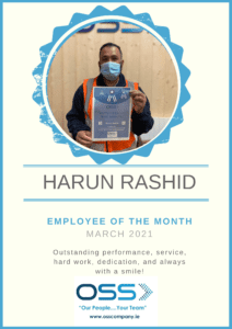 Harun Rashid Certificate for Employee of the Month